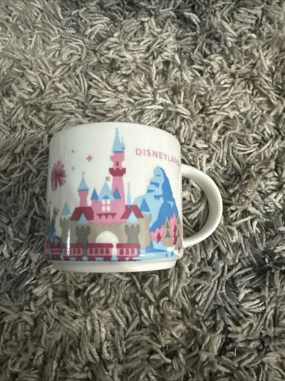 Starbucks Disneyland Disney Parks You Are Here Coffee Mug Cup 14oz Pink/ Blue